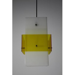 Plexiglazen lamp wit/geel