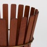 Mid-Century vintage teakhouten plantenbak op 3-poot