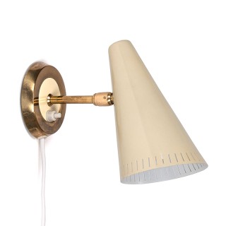 Vintage wandlamp uit de jaren vijftig creme kleur