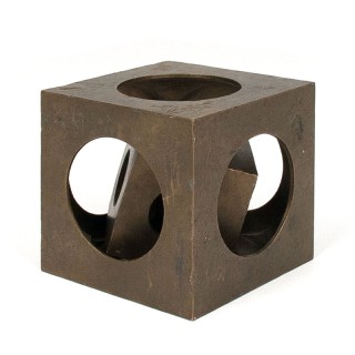 Brass Mid-Century vintage cube object