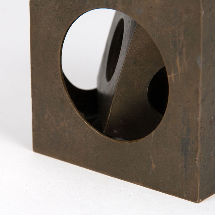 Brass Mid-Century vintage cube object