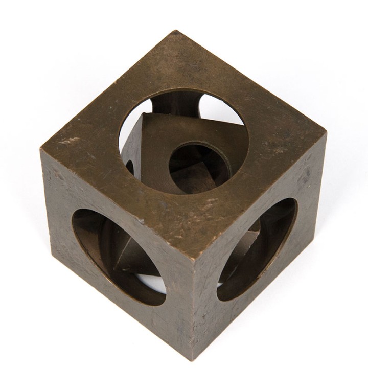 Messing Mid-Century vintage kubus object