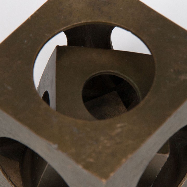 Messing Mid-Century vintage kubus object