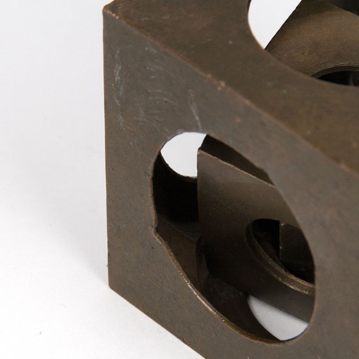 Messing Mid-Century vintage kubus object