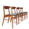 Danish Farstrup model 210 Mid-Century vintage set of 4 chairs