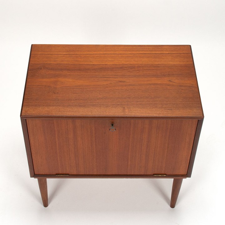 Mid-Century barkastje in teak uit de Aggersund Møbelfabrik