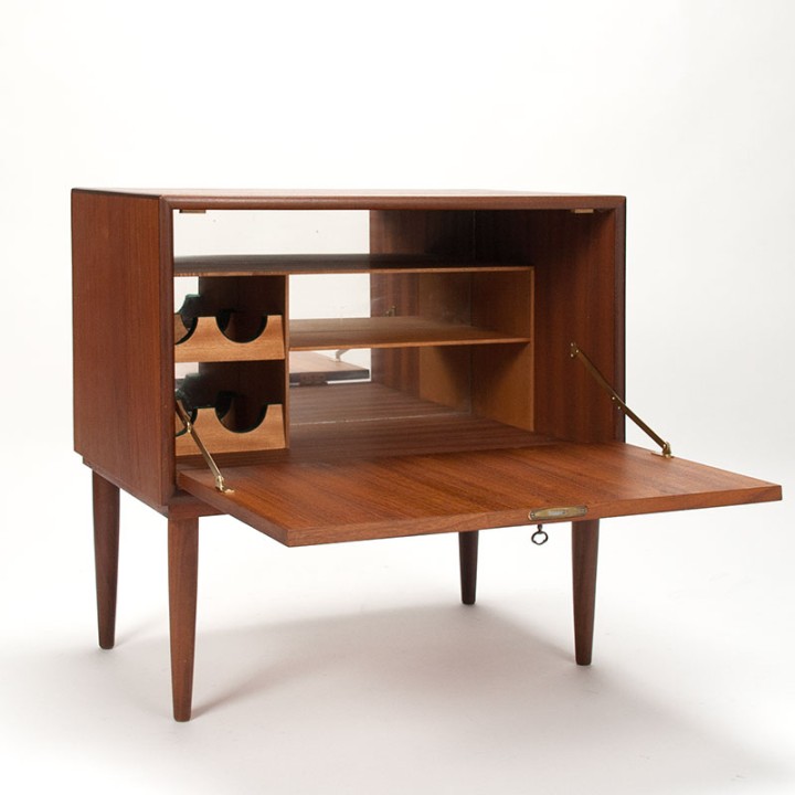 Mid-Century barkastje in teak uit de Aggersund Møbelfabrik