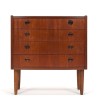 Teak Mid-Century Deens vintage ladekastje met 5 lades