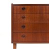 Teak Mid-Century Deens vintage ladekastje met 5 lades