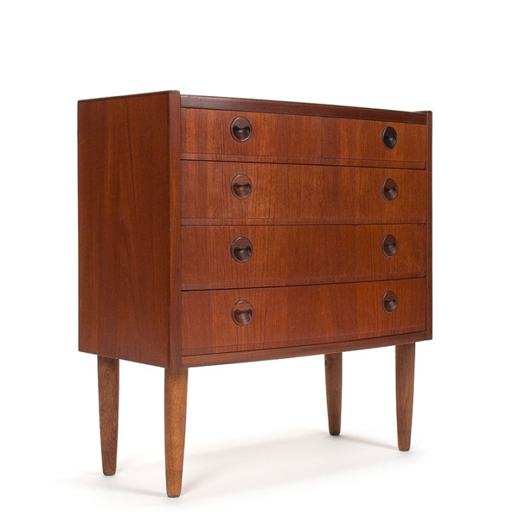 Teak Mid-Century Danish vintage chest of drawers with 5 drawers