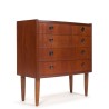 Teak Mid-Century Deens vintage ladekastje met 5 lades
