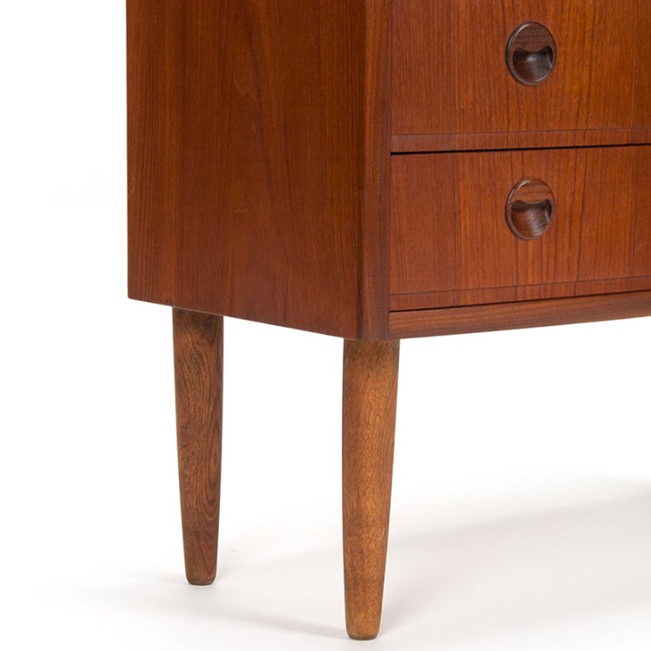 Teak Mid-Century Deens vintage ladekastje met 5 lades