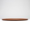 Groot rond model Mid-Century dienblad in teak