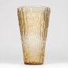 Vintage glass vase with bamboo look