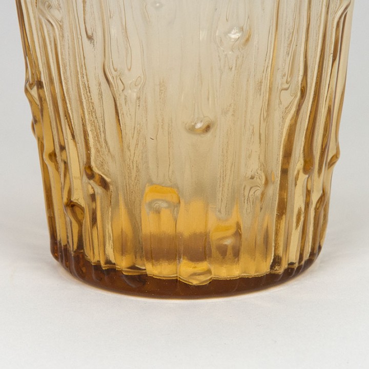 Vintage glass vase with bamboo look