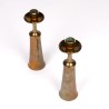 Set of Mid-Century brass candlesticks designed by J.H.