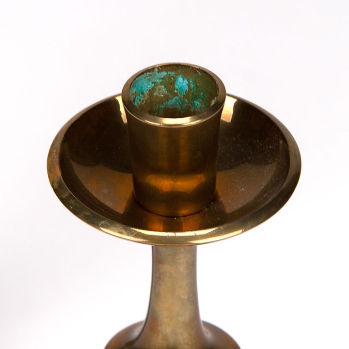 Set of Mid-Century brass candlesticks designed by J.H.