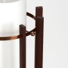 Set Deense Mid-Century hanglampen in glas en teak