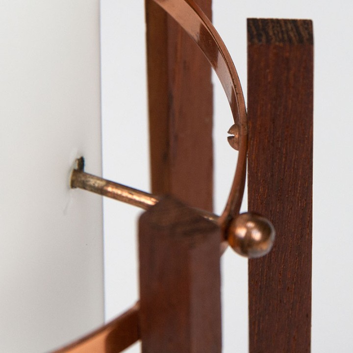 Set Deense Mid-Century hanglampen in glas en teak