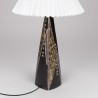 Large Burgundy Mid-Century table lamp designed by Sørensen &