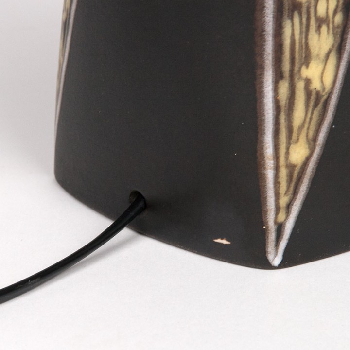 Large Burgundy Mid-Century table lamp designed by Sørensen &