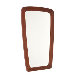 Small model Danish teak vintage mirror