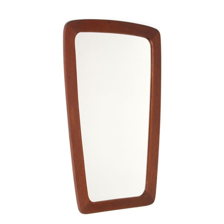 Small model Danish teak vintage mirror