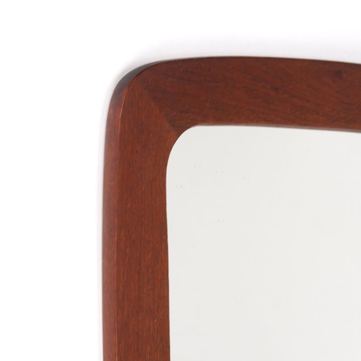 Small model Danish teak vintage mirror