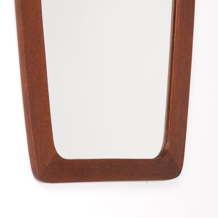 Small model Danish teak vintage mirror
