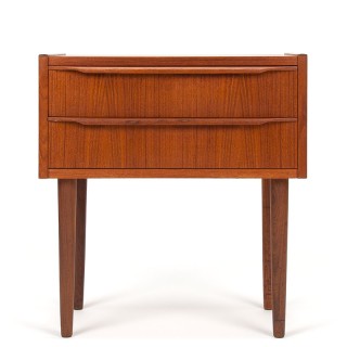 Danish Modern vintage small chest of drawers in teak