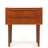 Deense Moderne vintage kleine ladekast in teak