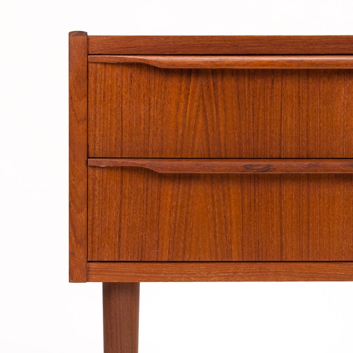 Danish Modern vintage small chest of drawers in teak
