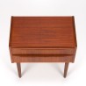 Deense Moderne vintage kleine ladekast in teak