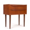 Deense Moderne vintage kleine ladekast in teak