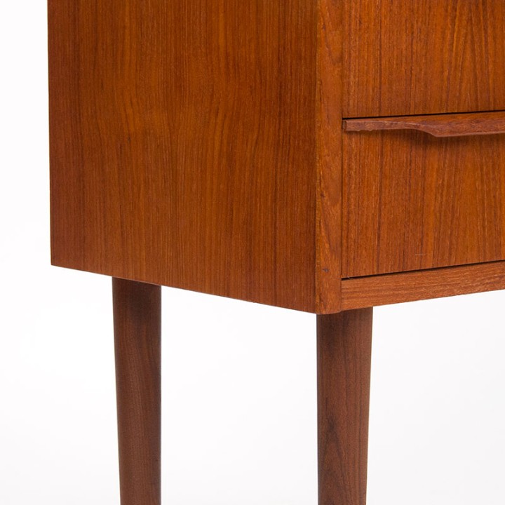 Danish Modern vintage small chest of drawers in teak