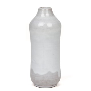 White glazed vintage vase from Mobach Utrecht
