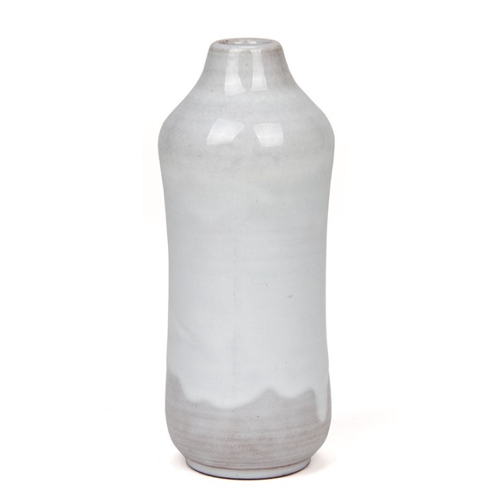White glazed vintage vase from Mobach Utrecht