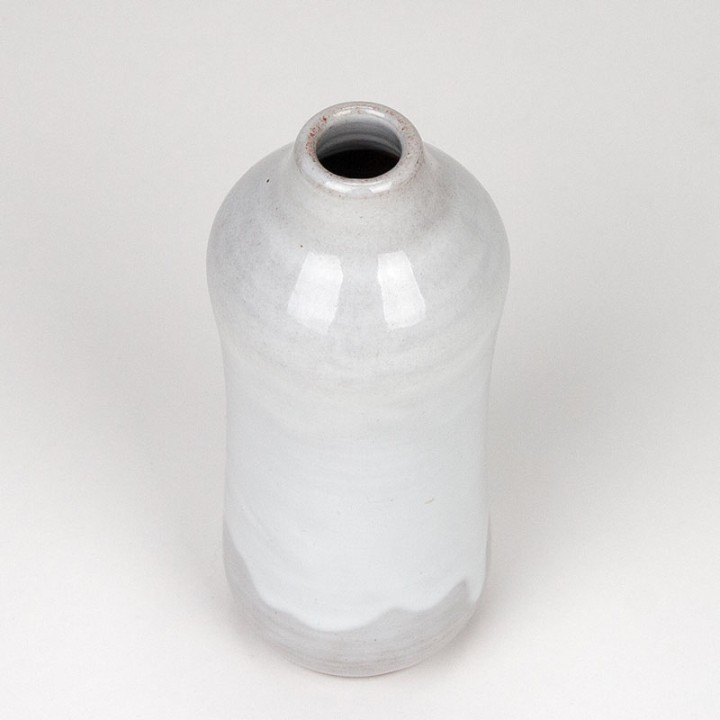 White glazed vintage vase from Mobach Utrecht
