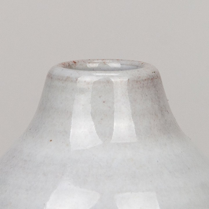 White glazed vintage vase from Mobach Utrecht