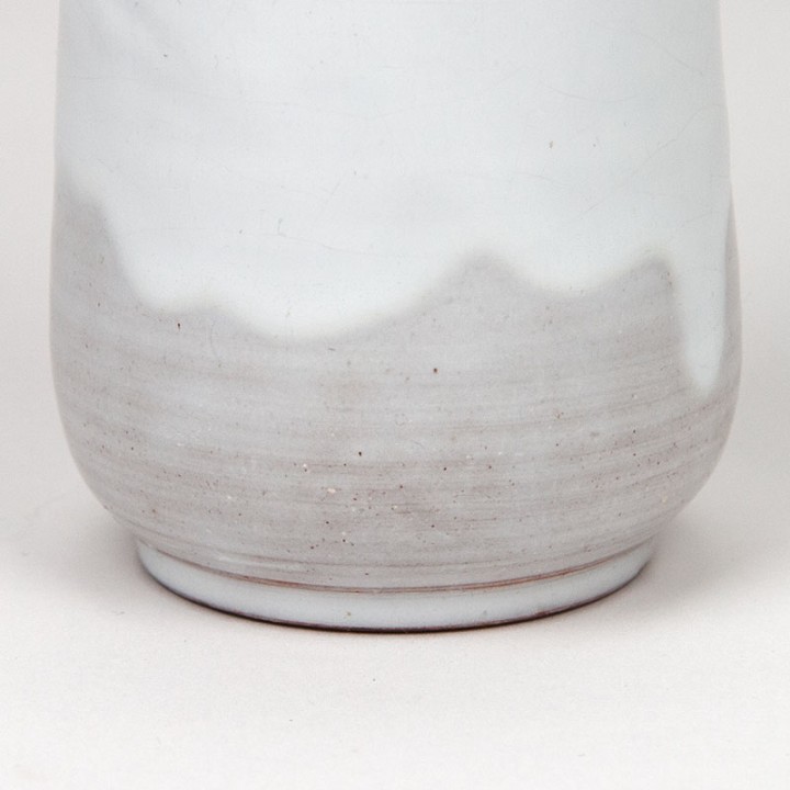 White glazed vintage vase from Mobach Utrecht