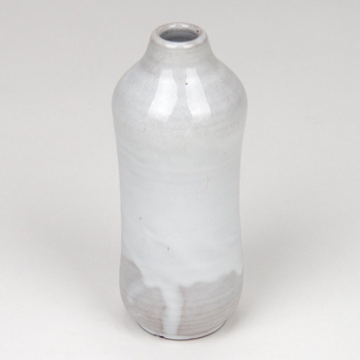 White glazed vintage vase from Mobach Utrecht
