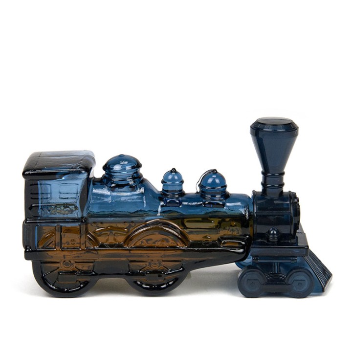Blue glass vintage Avon steam train/locomotive
