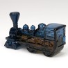 Blauw glazen vintage Avon stoomtrein/ locomotief