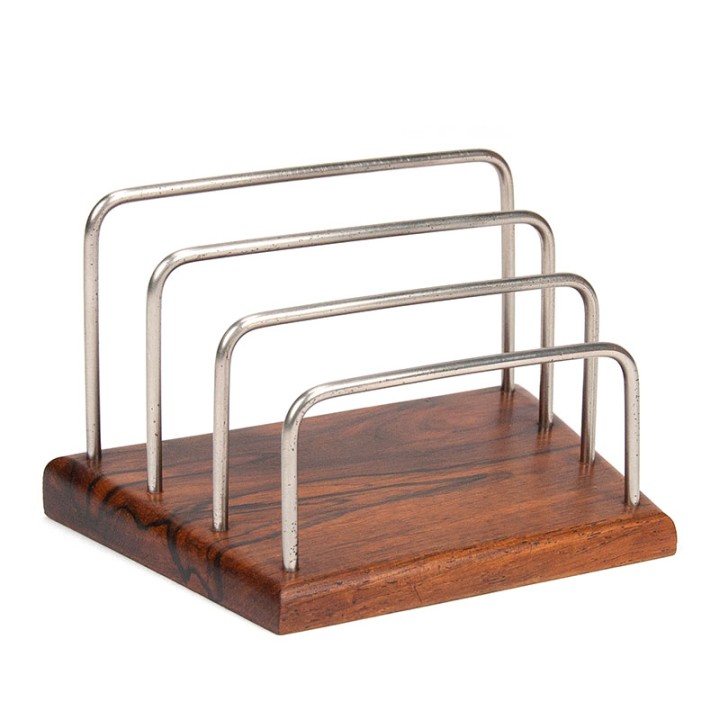 Palissanderhouten Mid-Century Deense brievenhouder