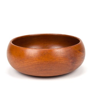 Serveer-/ fruitschaal vintage Mid-century in teak