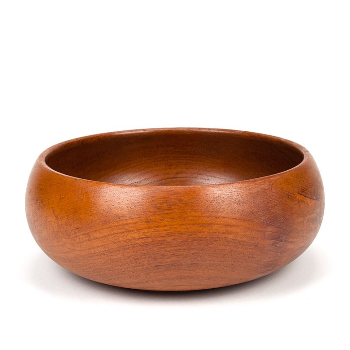 Serveer-/ fruitschaal vintage Mid-century in teak