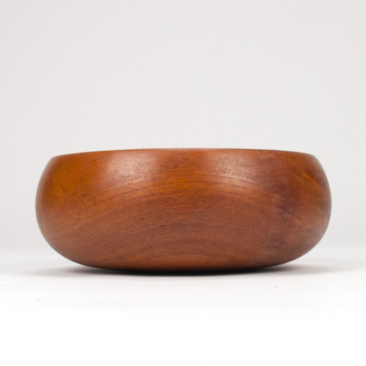 Serveer-/ fruitschaal vintage Mid-century in teak