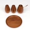 Wiggers Denmark vintage condiment set in teak