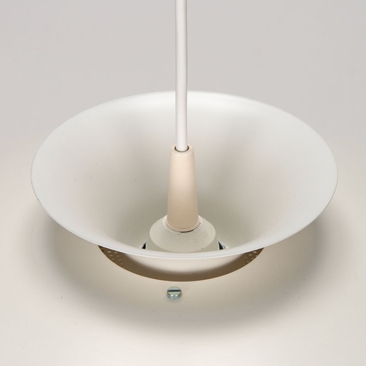 Deense Mid-Century metalen vintage hanglamp