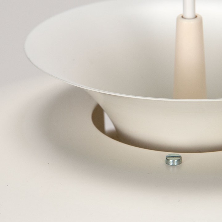 Deense Mid-Century metalen vintage hanglamp